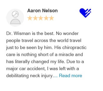 Aaron Nelson review on Healthgrades for Bellevue Chiropractic Clinic