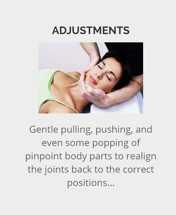 Message about chiropractic adjustment